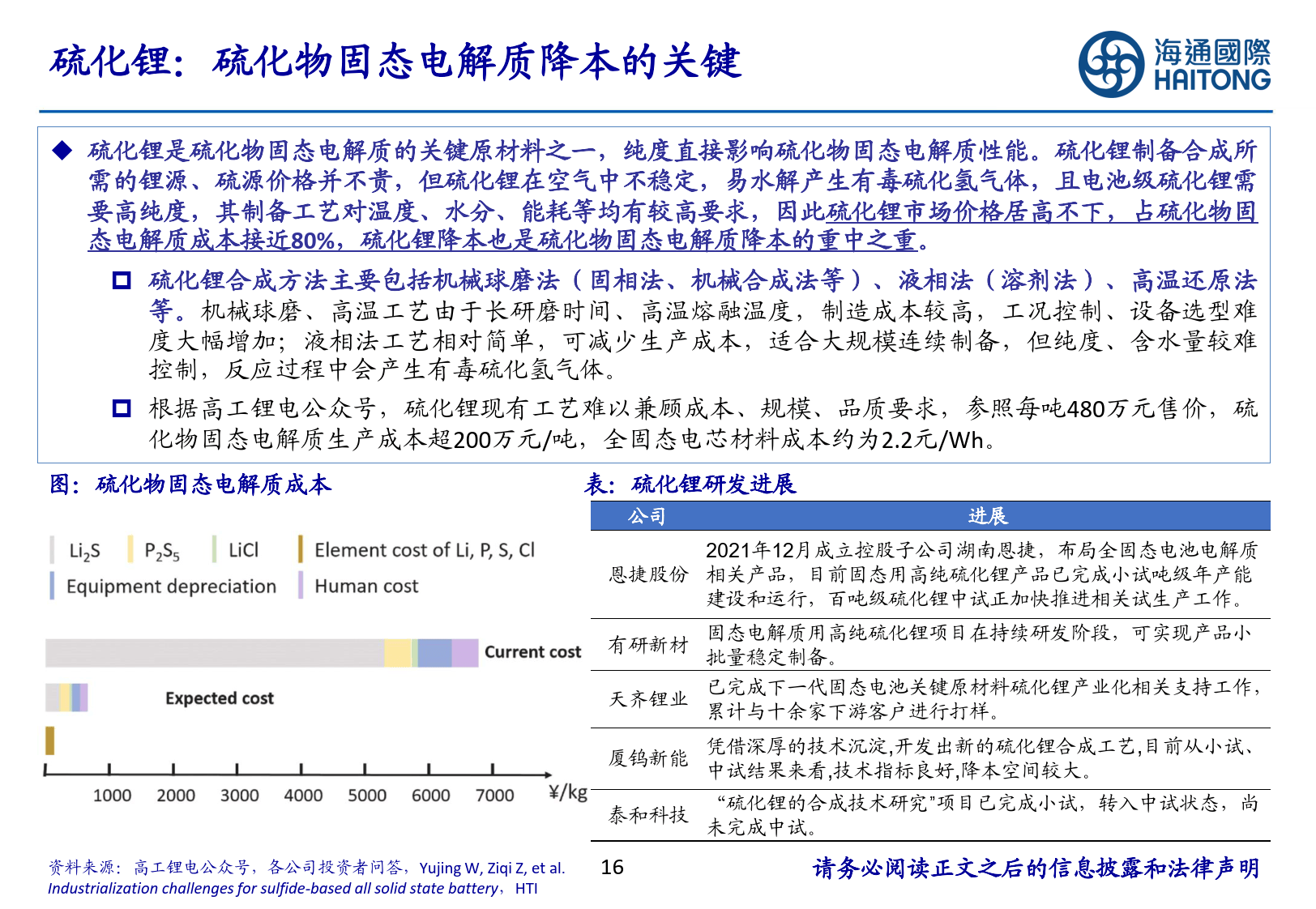 天能股份：公司固态电池的研发进展顺利，目前已成功设计并制备出两款具有国际领先水平的固态电池原型产品